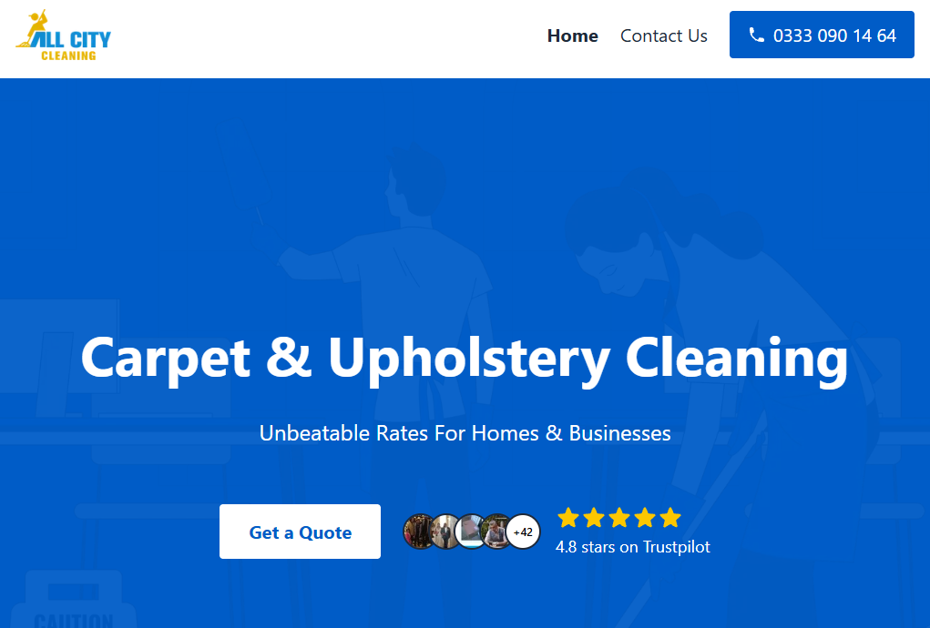 Carpet & Upholstery cleaning website